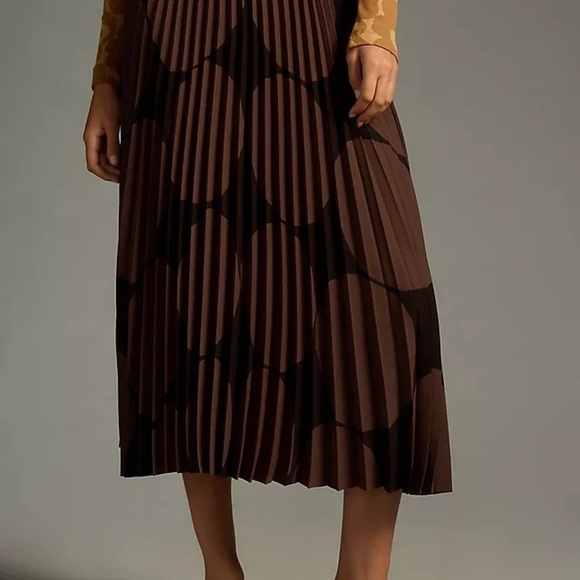 Marimekko Brown Midi A-Line Skirt Kyllikki Kivet Size Small - Picture 3 of 10